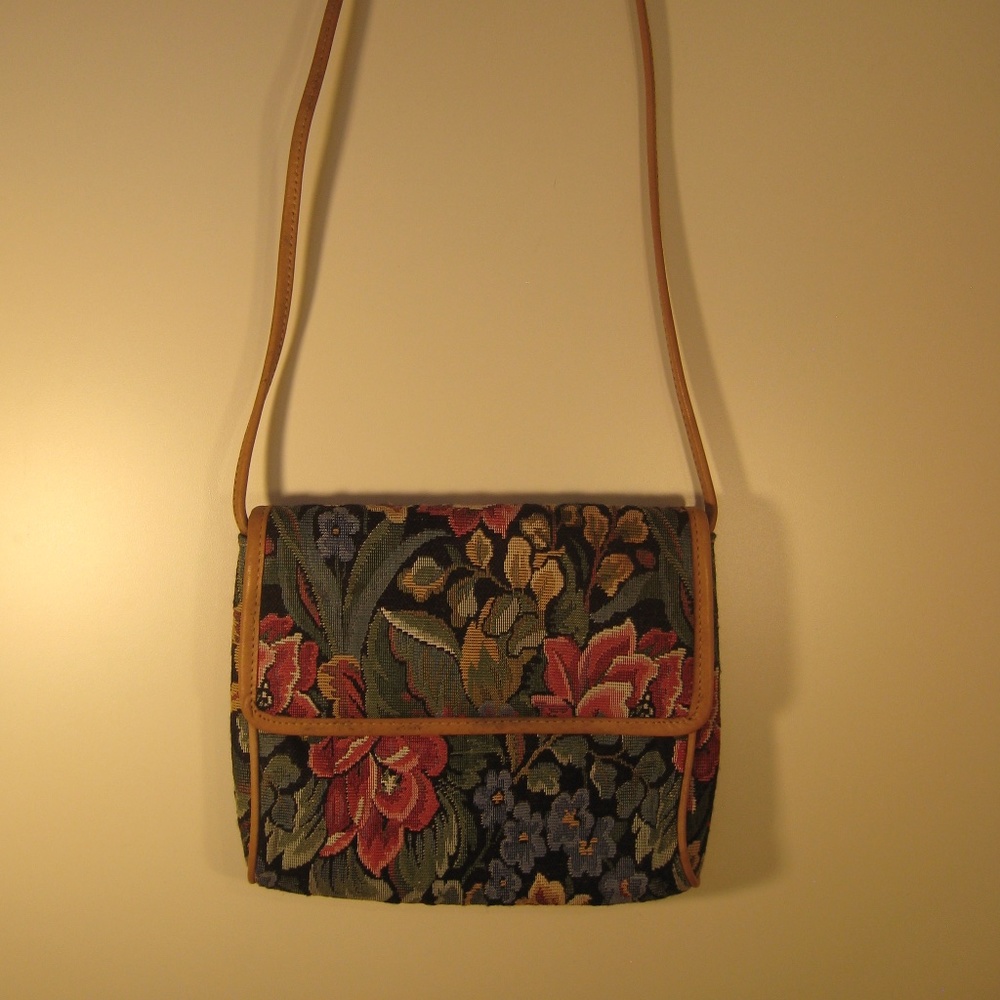 Little Tapestry & Leather Shoulder Bag